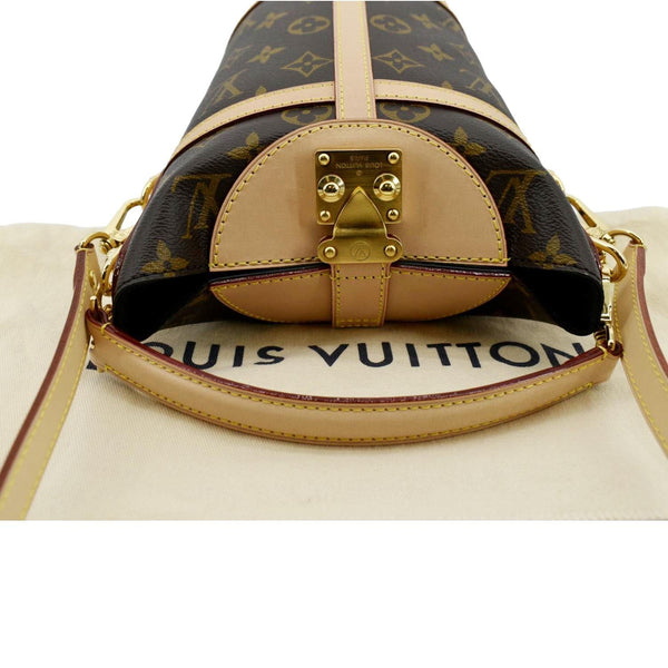 LOUIS VUITTON Monogram Canvas Duffle Shoulder Bag Brown