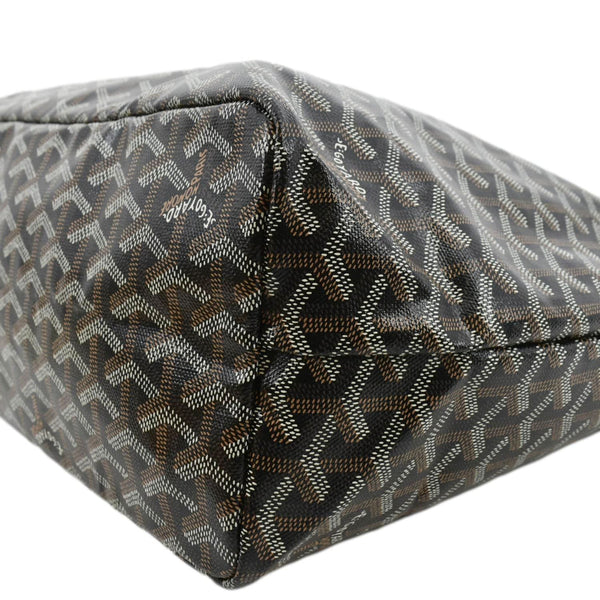 GOYARD Saint Louis PM Chevron Print Canvas Tote Bag Black