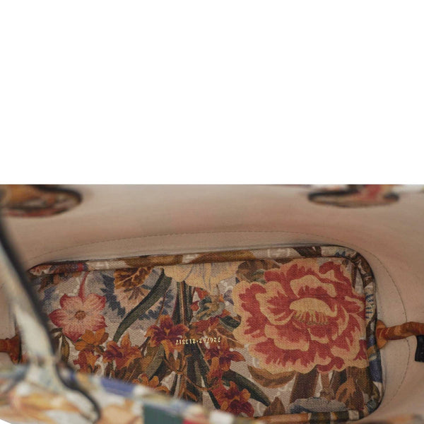 GUCCI Ophidia Small GG Supreme Flora Canvas Tote Bag Multicolor 726762