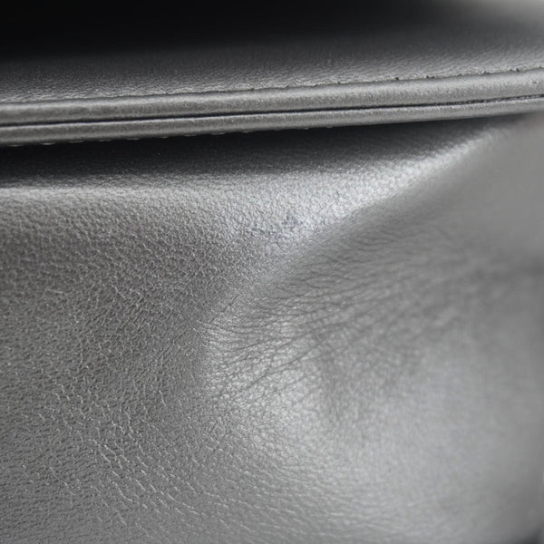 CHANEL Boy Flap Tweed Bag Shoulder Bag Silver