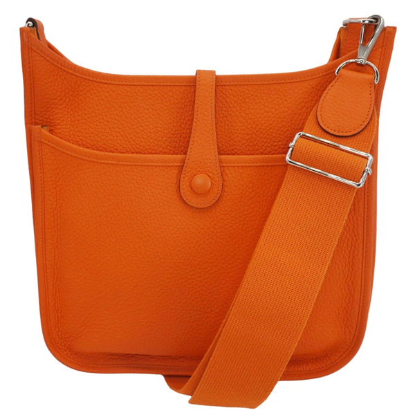 HERMES Evelyne III 29 Taurillon Leather Crossbody Bag Orange