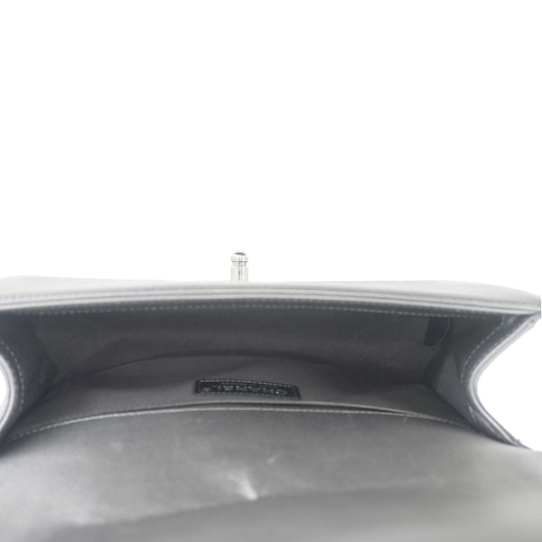 CHANEL Boy Flap Tweed Bag Shoulder Bag Silver