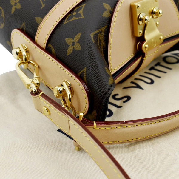LOUIS VUITTON Monogram Canvas Duffle Shoulder Bag Brown