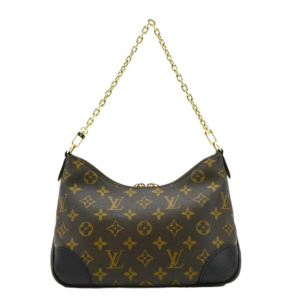 LOUIS VUITTON Boulogne Monogram Canvas Shoulder Bag Black back side