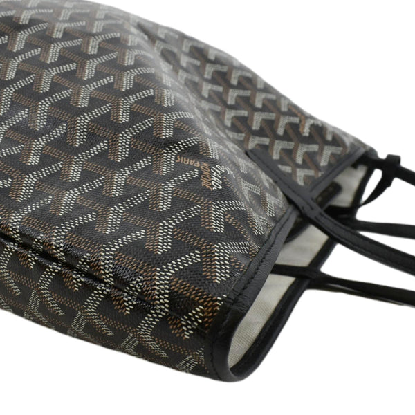 GOYARD Saint Louis PM Chevron Print Canvas Tote Bag Black