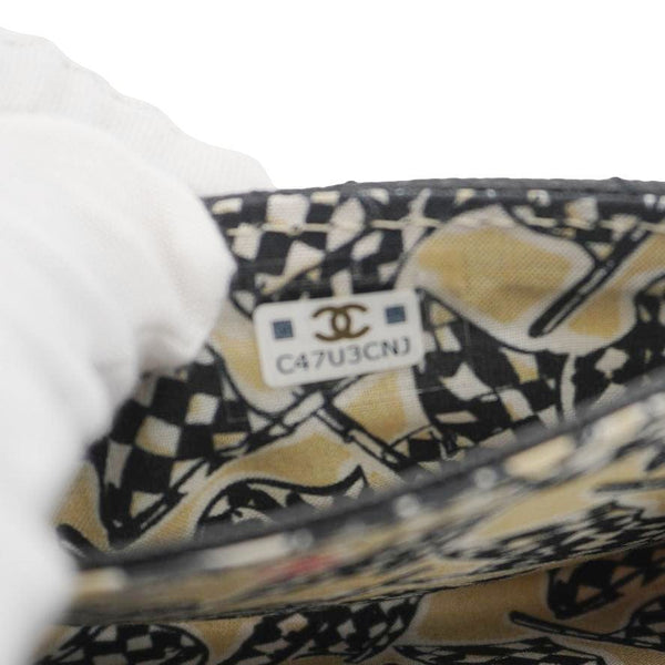 CHANEL Trifold CC Small Iridescent Caviar Wallet Black