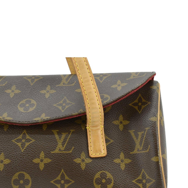 LOUIS VUITTON Sonatine Monogram Canvas Satchel Bag Brown