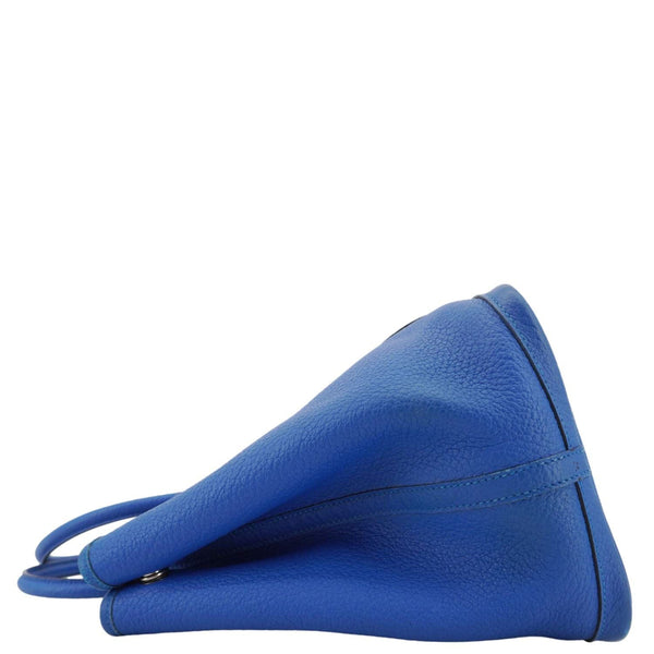 HERMES Garden Party 36 Negonda Leather Tote Bag Blue