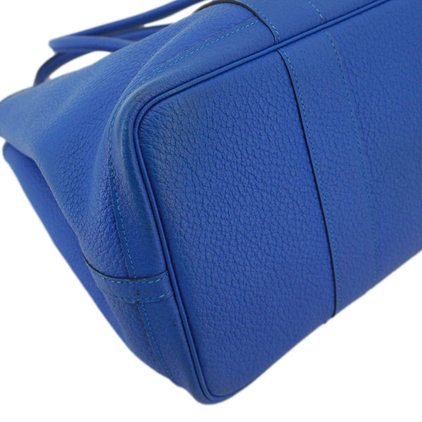 HERMES Garden Party 36 Negonda Leather Tote Bag Blue
