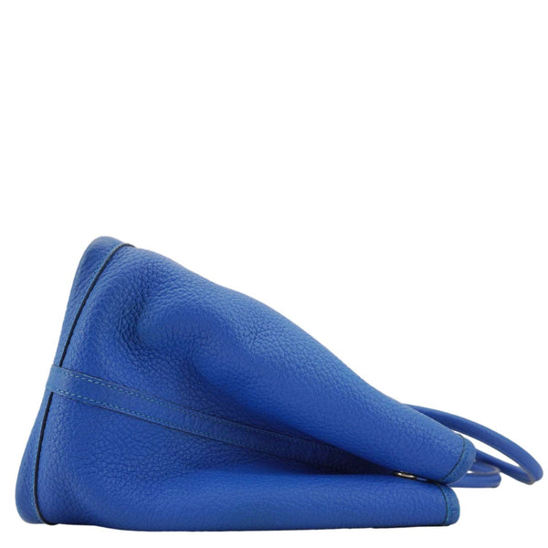HERMES Garden Party 36 Negonda Leather Tote Bag Blue