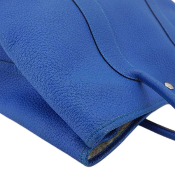 HERMES Garden Party 36 Negonda Leather Tote Bag Blue