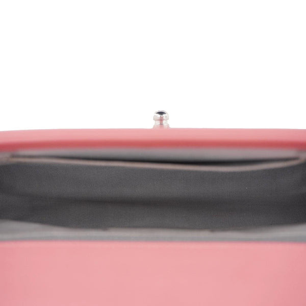 CHANEL Boy Flap Old Medium Chevron Leather Crossbody Pink