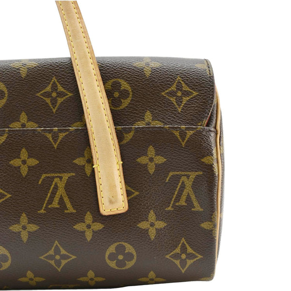 LOUIS VUITTON Sonatine Monogram Canvas Satchel Bag Brown