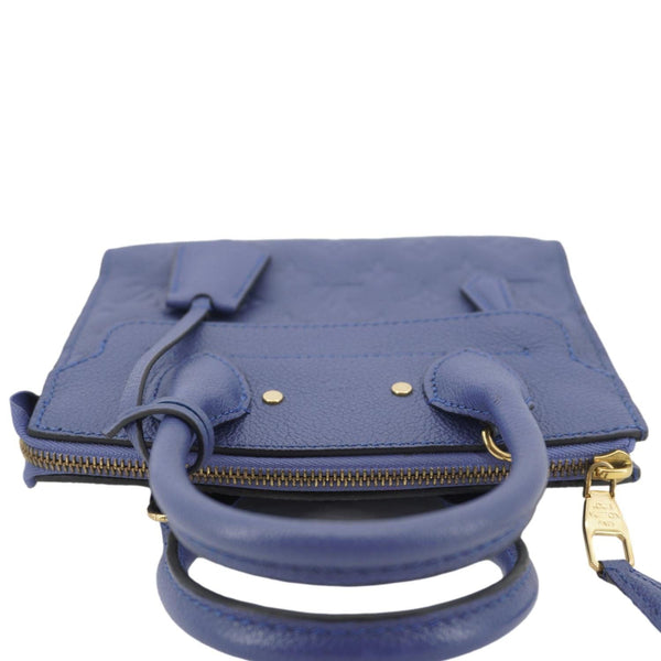 LOUIS VUITTON Pont Neuf Monogram Empreinte Leather Shoulder Bag Blue