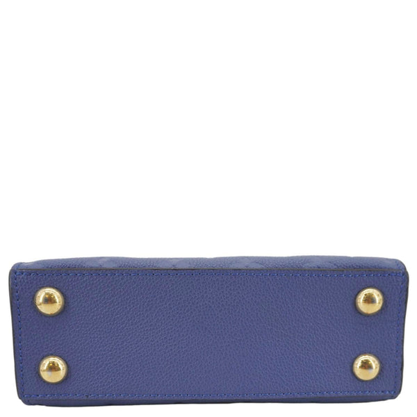 LOUIS VUITTON Pont Neuf Monogram Empreinte Leather Shoulder Bag Blue