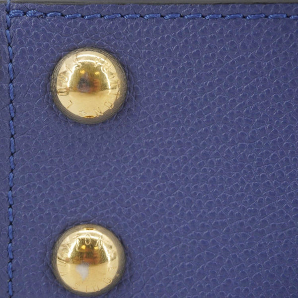 LOUIS VUITTON Pont Neuf Monogram Empreinte Leather Shoulder Bag Blue