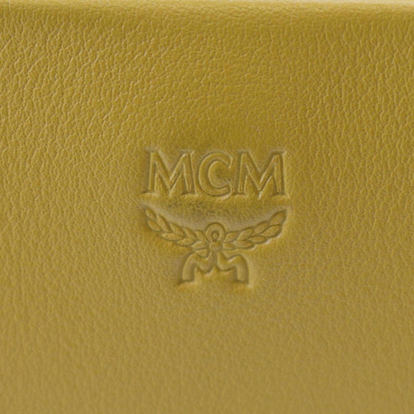 MCM Klara Large Monogram Visetos Leather Hobo Bag Yellow