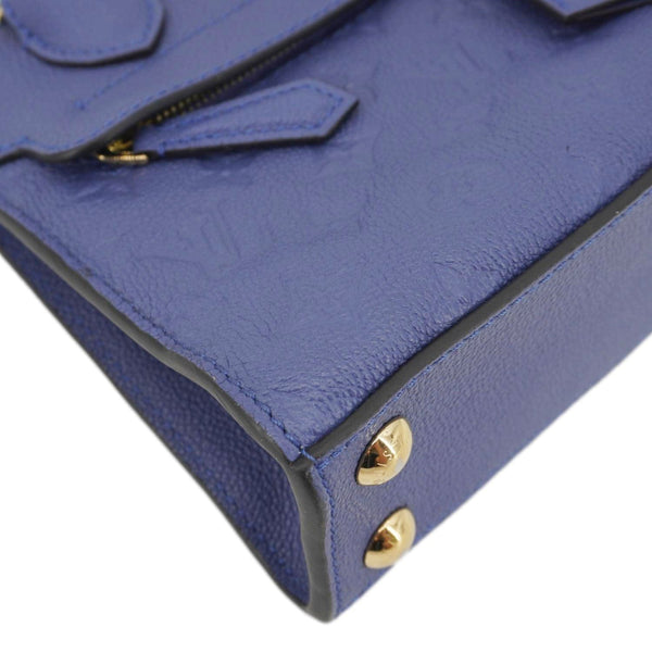 LOUIS VUITTON Pont Neuf Monogram Empreinte Leather Shoulder Bag Blue