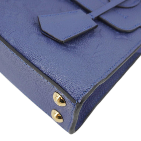 LOUIS VUITTON Pont Neuf Monogram Empreinte Leather Shoulder Bag Blue