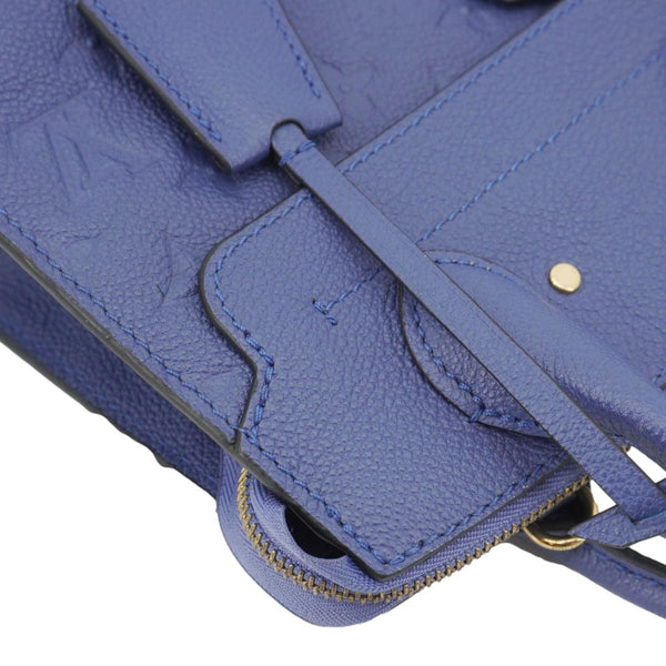 LOUIS VUITTON Pont Neuf Monogram Empreinte Leather Shoulder Bag Blue