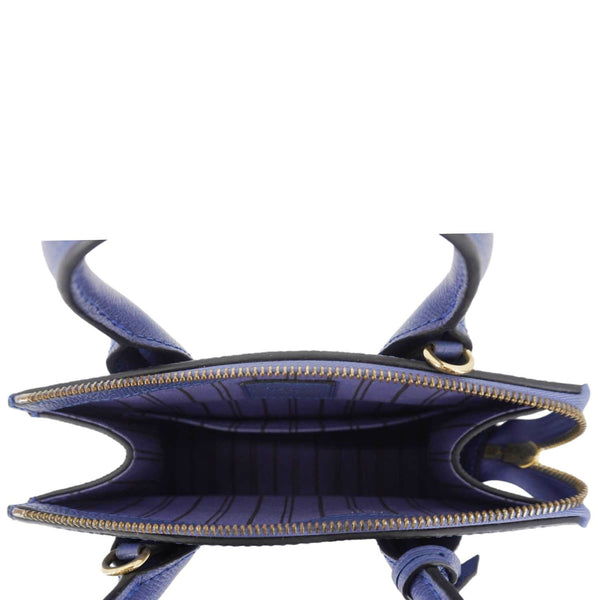 LOUIS VUITTON Pont Neuf Monogram Empreinte Leather Shoulder Bag Blue