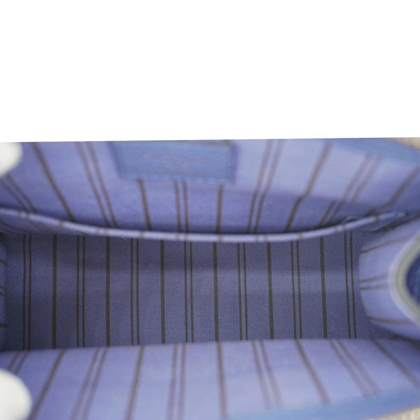 LOUIS VUITTON Pont Neuf Monogram Empreinte Leather Shoulder Bag Blue