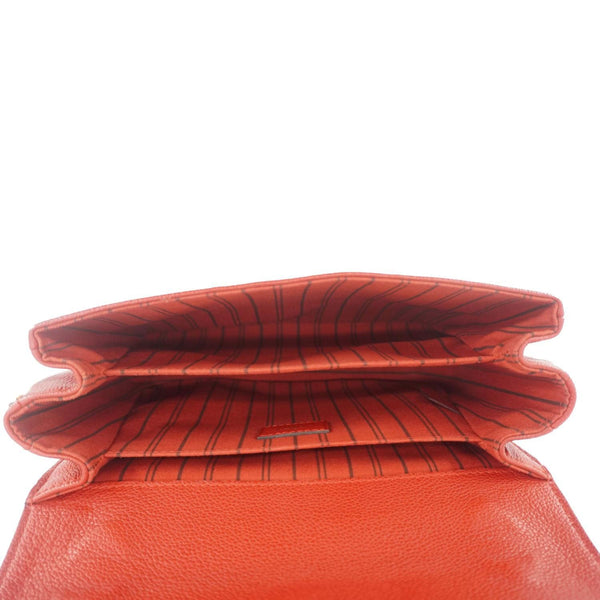 LOUIS VUITTON Metis Pochette Empreinte Leather Crossbody Bag Red