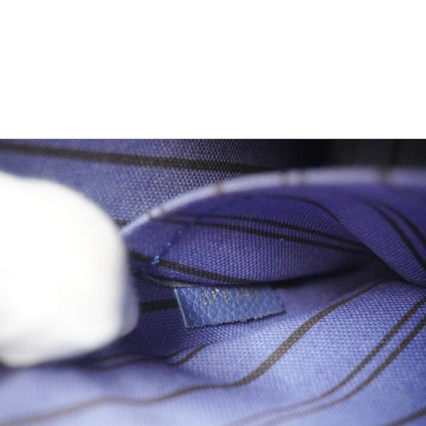 LOUIS VUITTON Pont Neuf Monogram Empreinte Leather Shoulder Bag Blue