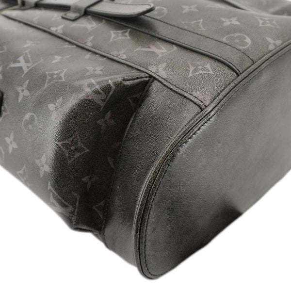 LOUIS VUITTON Christopher MM Brushed Monogram Cowhide Leather Backpack Black