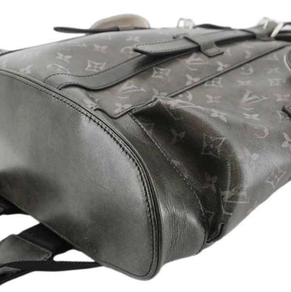 LOUIS VUITTON Christopher MM Brushed Monogram Cowhide Leather Backpack Black