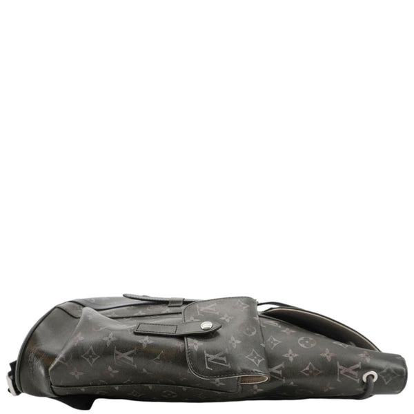 LOUIS VUITTON Christopher MM Brushed Monogram Cowhide Leather Backpack Black