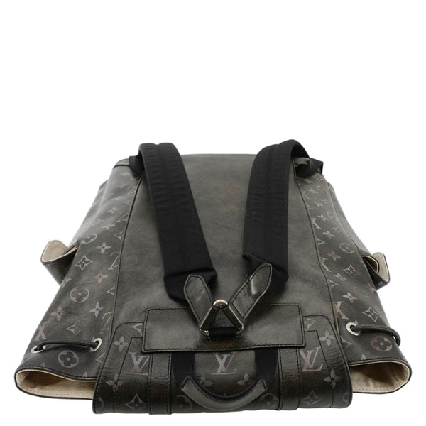 LOUIS VUITTON Christopher MM Brushed Monogram Cowhide Leather Backpack Black
