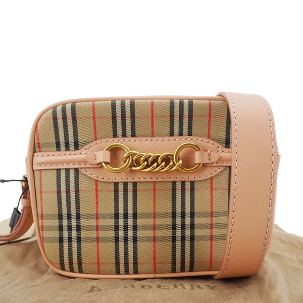 BURBERRY 1983 Knight Link Check Canvas Bumbag Beige