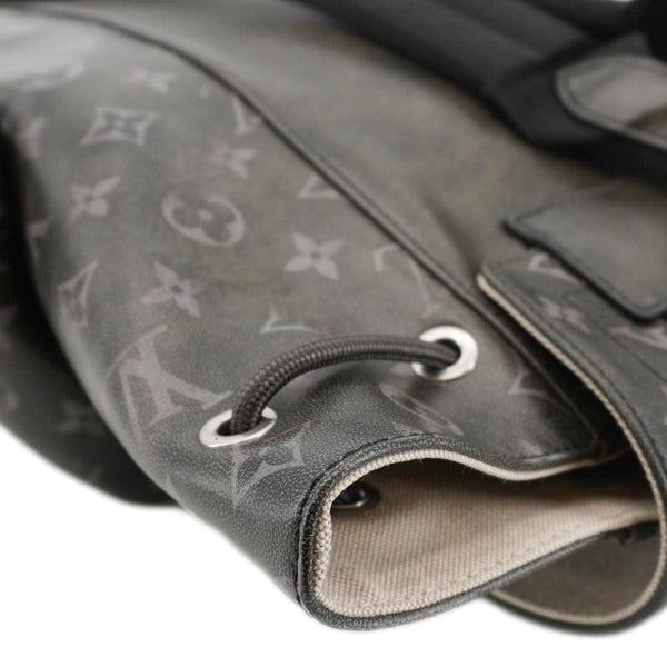 LOUIS VUITTON Christopher MM Brushed Monogram Cowhide Leather Backpack Black