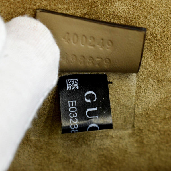 GUCCI Dionysus Small GG Supreme Canvas Shoulder Bag Beige 400249