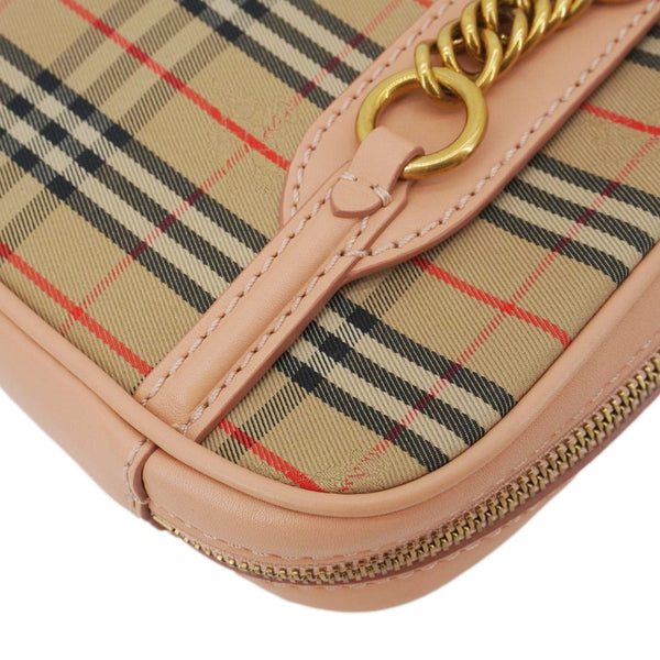 BURBERRY 1983 Knight Link Check Canvas Bumbag Beige