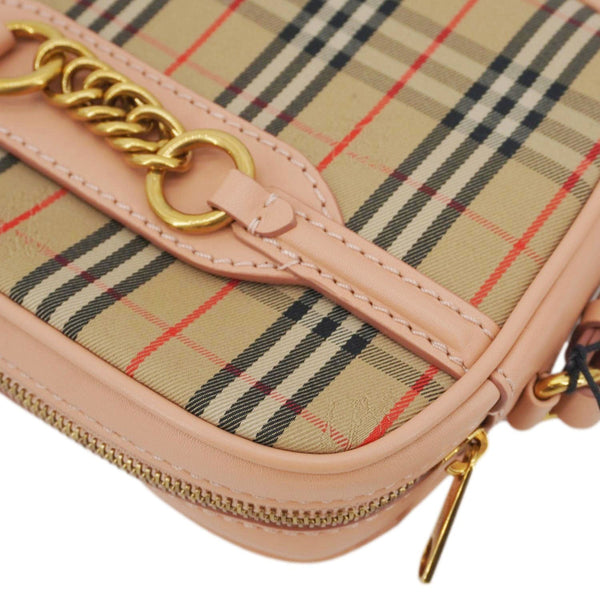 BURBERRY 1983 Knight Link Check Canvas Bumbag Beige