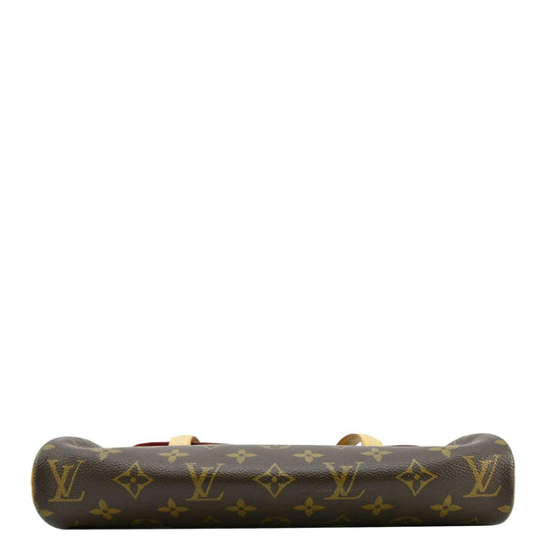 LOUIS VUITTON Sonatine Monogram Canvas Satchel Bag Brown