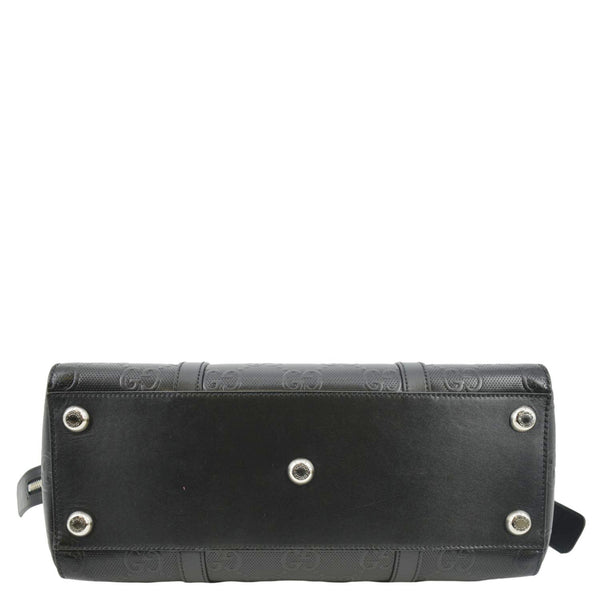 GUCCI GG Embossed Leather Tote Bag Black 232947