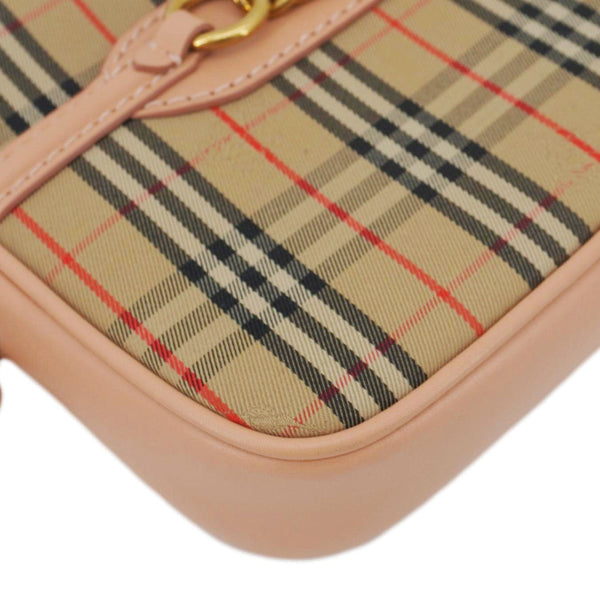 BURBERRY 1983 Knight Link Check Canvas Bumbag Beige