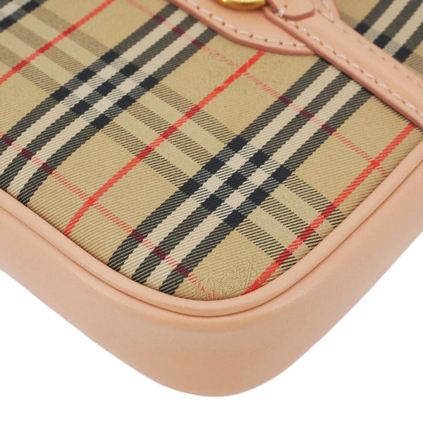 BURBERRY 1983 Knight Link Check Canvas Bumbag Beige