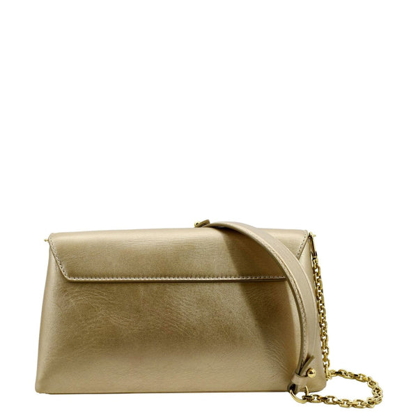 LOUIS VUITTON Love Note Metallic Calfskin Chain Shoulder Bag Gold