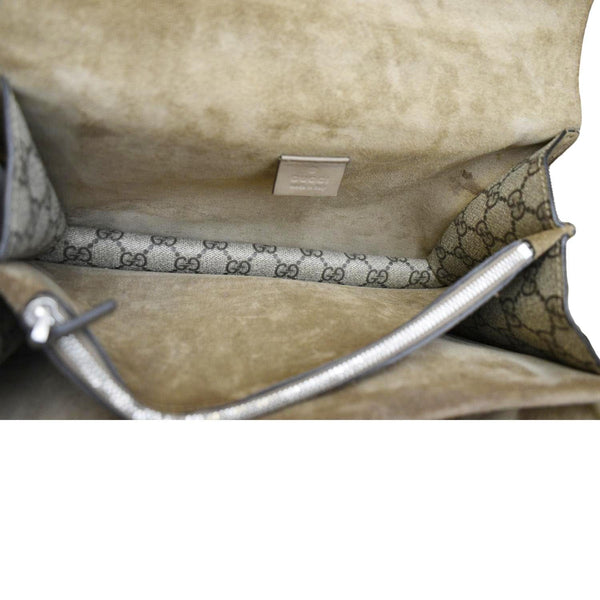GUCCI Dionysus Small GG Supreme Canvas Shoulder Bag Beige 400249