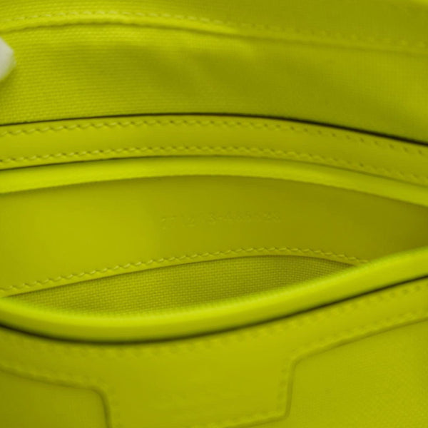 GUCCI GG Small Rubber Effect Leather Crossbody Bag Neon Yellow 771293