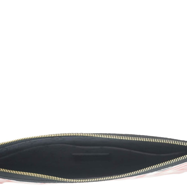 LOUIS VUITTON Neverfull Crafty Giant Monogram Canvas Wristlet Pouch Red