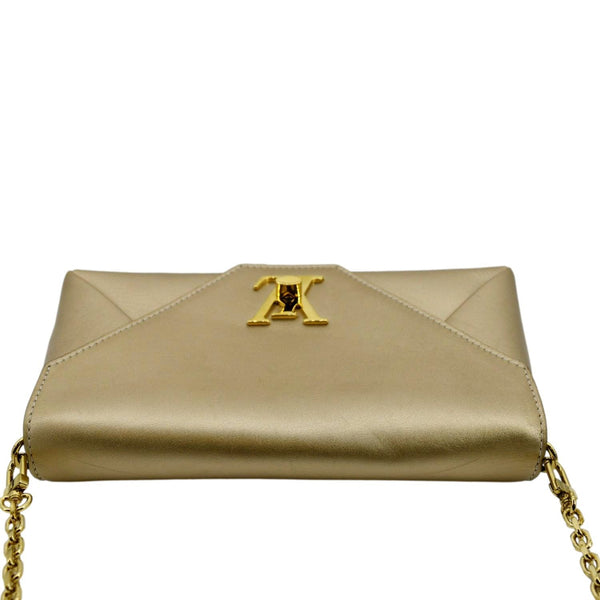 LOUIS VUITTON Love Note Metallic Calfskin Chain Shoulder Bag Gold