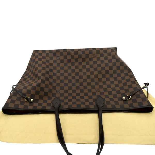 LOUIS VUITTON Neverfull GM Damier Ebene Tote Shoulder Bag Brown