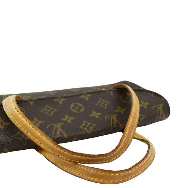 LOUIS VUITTON Sonatine Monogram Canvas Satchel Bag Brown