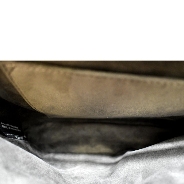 FENDI DotCom Flower Embellished Leather Shoulder Bag Tan