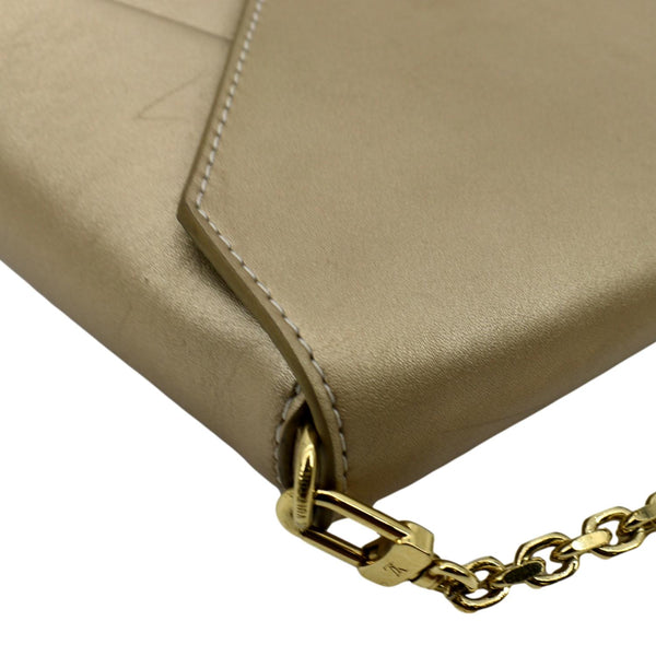 LOUIS VUITTON Love Note Metallic Calfskin Chain Shoulder Bag Gold